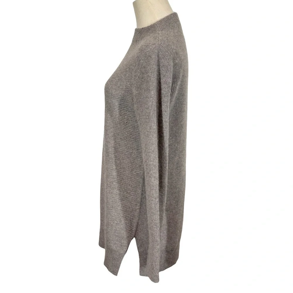 MM LaFleur Anthony 100% Cashmere Tunic Sweater in Woodsmoke
